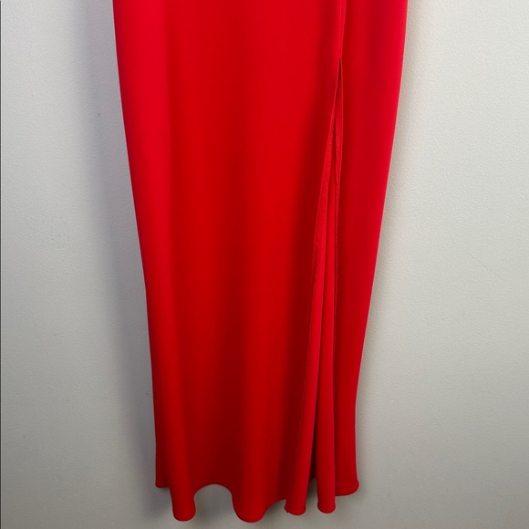 Amanda Uprichard Revolve Ivy Gown in Crimson Medium Strapless Dress Formal Dance - Picture 5 of 16